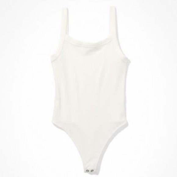aerie Other - White Ribbed Bodysuit